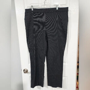 NWOT Hilary Radley Black Checkered Built-In Tummy Control Panel Pant in Size XL